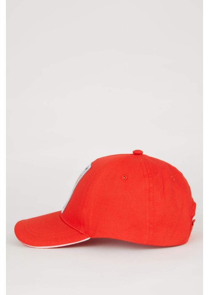 Erkek Çocuk Etiket Baskılı Pamuklu Beyzbol Basketbol Şapkası C0543A824SM