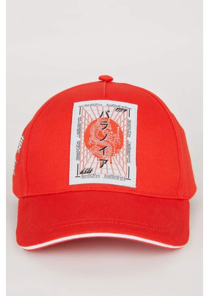 Erkek Çocuk Etiket Baskılı Pamuklu Beyzbol Basketbol Şapkası C0543A824SM