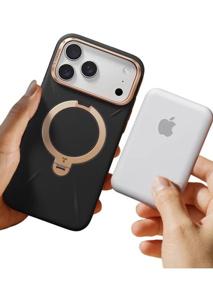 Apple iPhone 17 Pro Max O Stand Spin Vegskin Serisi Magsafe Kılıf - Siyah fırsatları