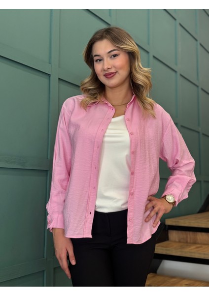Kadın Önden Düğmeli Uzun Kollu Gömlek fiyatları