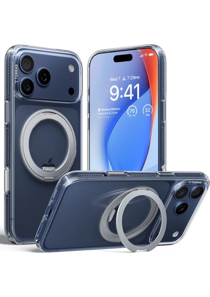 Apple iPhone 17 Pro Max O Stand R Fitness Serisi Magsafe Kılıf - Şeffaf