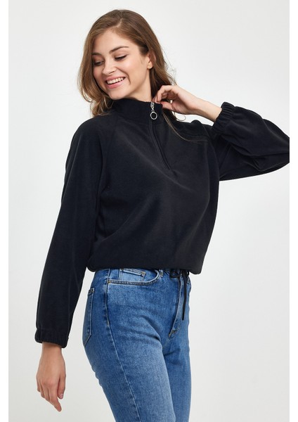 Süperlife Kadın Rahat Kalıp Softech Polar Yarım Fermuarlı Sweatshırt SPR24PWK99 modelleri