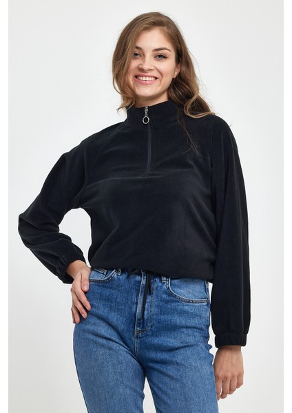Süperlife Kadın Rahat Kalıp Softech Polar Yarım Fermuarlı Sweatshırt SPR24PWK99 indirimleri