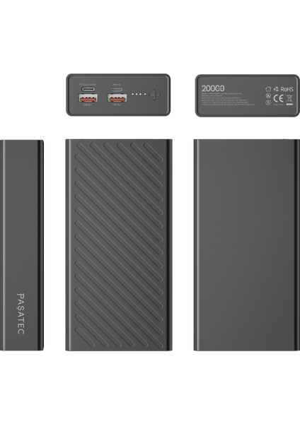 Rave Serisi Pd Powerbank 20000MAH - Siyah indirimleri