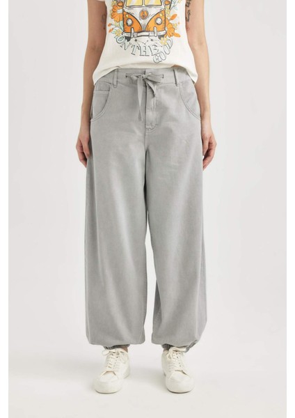 Gabardin Jogger Pantolon Beli Paçası Lastikli B9811AX23WN