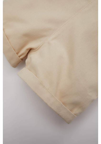 Erkek Bebek 2'li Takım Bisiklet Yaka Baskılı Kısa Kollu Tişört Salopet B8079A524SM