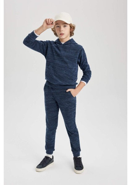 Erkek Çocuk Beli Bağcıklı Lastikli Paça Cepli Jogger Eşofman Altı B8915A823CW