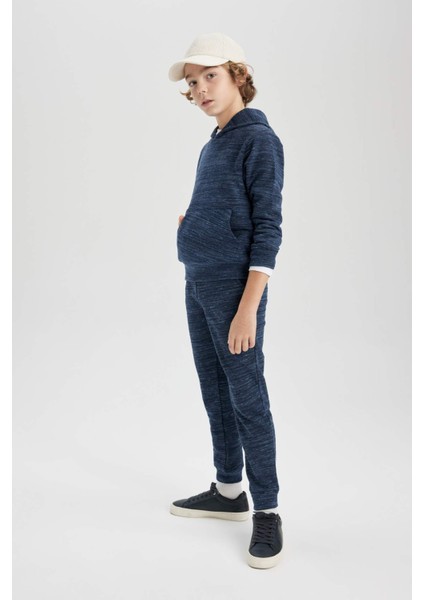 Erkek Çocuk Beli Bağcıklı Lastikli Paça Cepli Jogger Eşofman Altı B8915A823CW