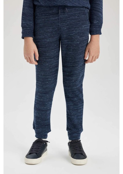 Erkek Çocuk Beli Bağcıklı Lastikli Paça Cepli Jogger Eşofman Altı B8915A823CW