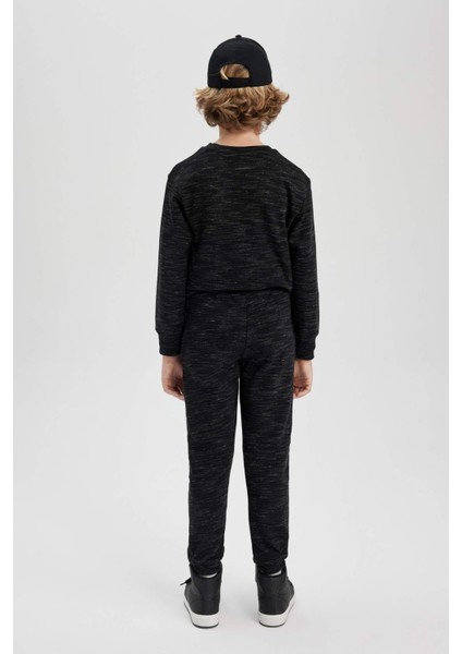 Erkek Çocuk Beli Bağcıklı Lastikli Paça Cepli Jogger Eşofman Altı B8915A823CW