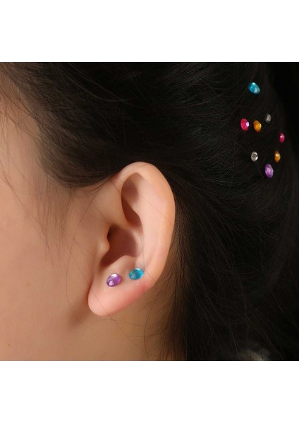 Vücut ve Yüz Taşı Stickers Tırnak Makyaj Taşı Yapışkan Festival Taşı Parti Yüz Taşları