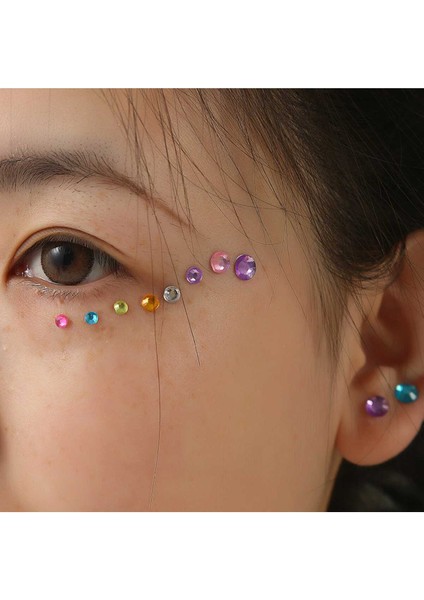 Vücut ve Yüz Taşı Stickers Tırnak Makyaj Taşı Yapışkan Festival Taşı Parti Yüz Taşları