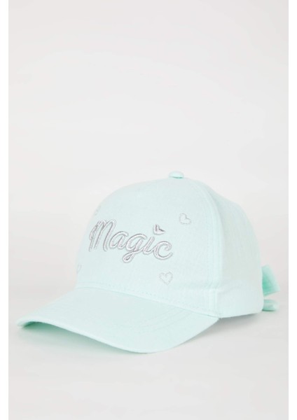 Kız Çocuk Baskılı Gabardin Beyzbol Basketbol Şapkası B7601A824SM