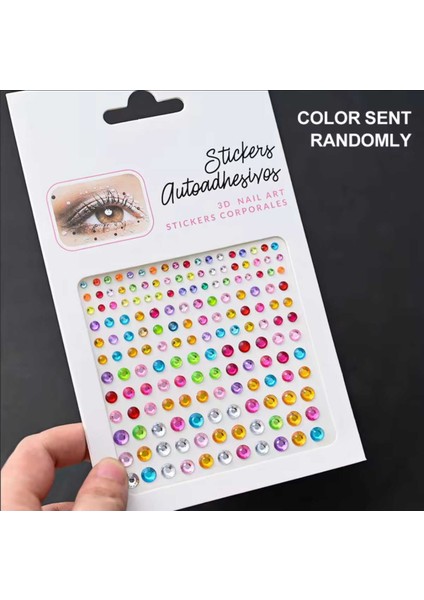 Vücut ve Yüz Taşı Stickers Tırnak Makyaj Taşı Yapışkan Festival Taşı Parti Yüz Taşları