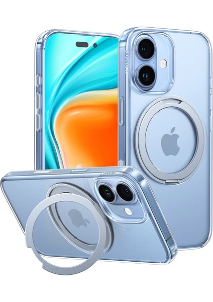 Apple iPhone 17 O Stand Pro Serisi Magsafe Kılıf - Şeffaf