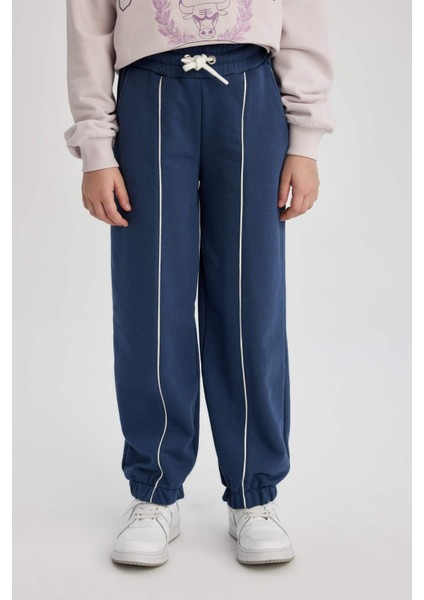 Kız Çocuk Loose Fit Beli Bağcıklı Lastikli Paça Cepli Jogger Eşofman Altı C0309A824SP