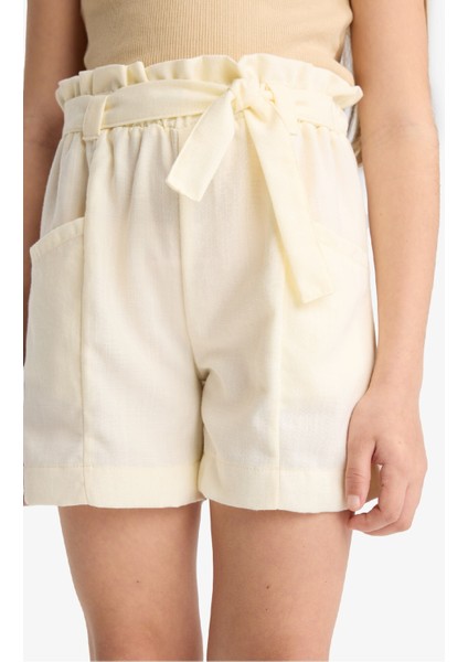 Kız Çocuk Cepli Paperbag Şort C0266A824SM