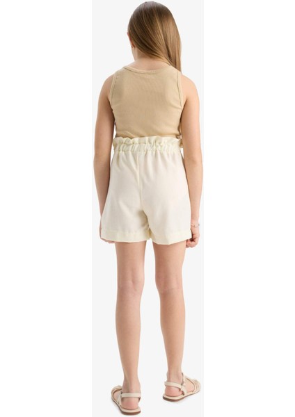 Kız Çocuk Cepli Paperbag Şort C0266A824SM
