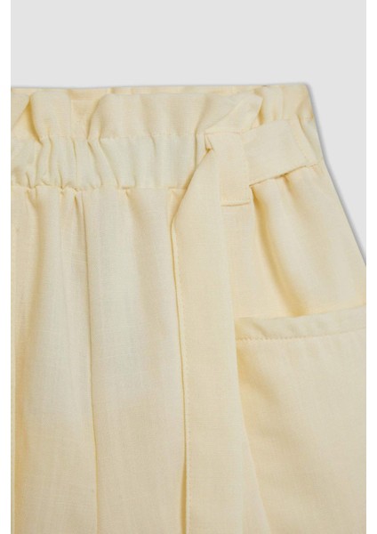 Kız Çocuk Cepli Paperbag Şort C0266A824SM