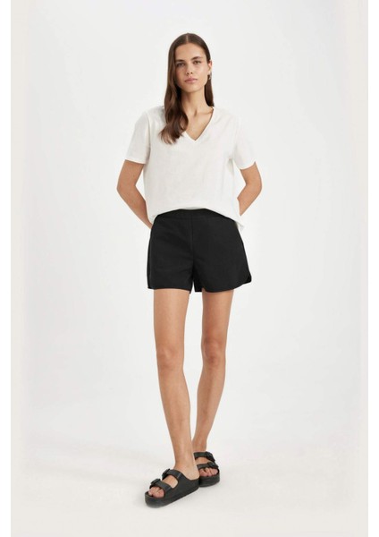 Regular Fit Deniz Şortu-Fall in Love T5639AZ24SM