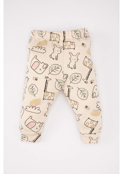 Kız Bebek Desenli Uzun Kollu Pijama Takımı B9238A524SP