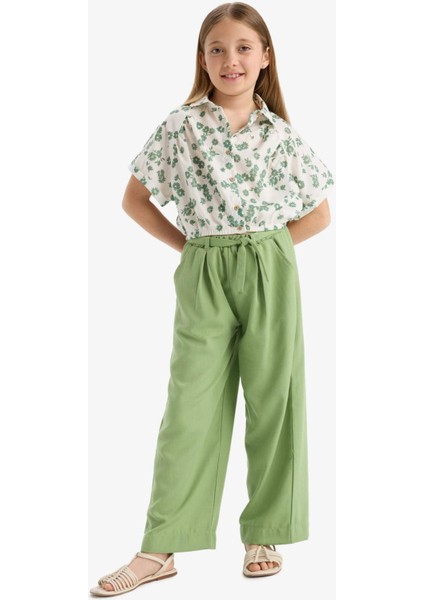Kız Çocuk Wide Leg Geniş Paça Pantolon C0273A824SM