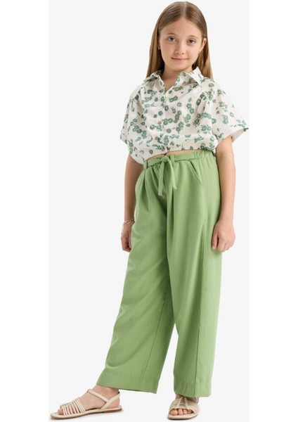 Kız Çocuk Wide Leg Geniş Paça Pantolon C0273A824SM