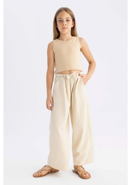 Kız Çocuk Wide Leg Geniş Paça Pantolon C0273A824SM