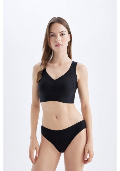Ribana 3'lü Paketli Basic Düz Brazilian Slip Külot-Fall in Love A3474AX24SM