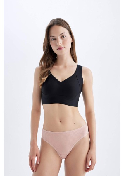Ribana 3'lü Paketli Basic Düz Brazilian Slip Külot-Fall in Love A3474AX24SM