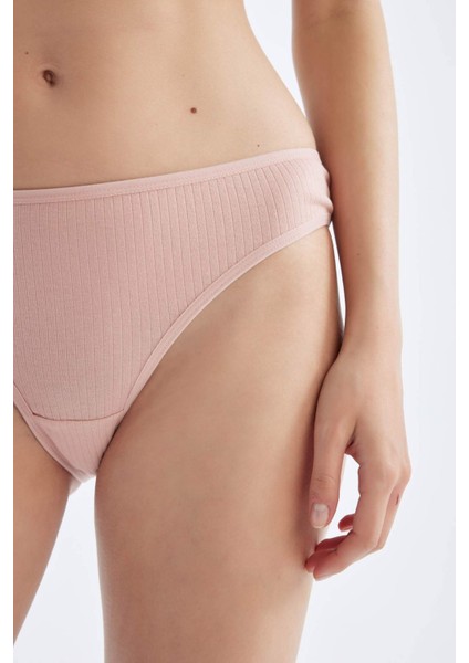 Ribana 3'lü Paketli Basic Düz Brazilian Slip Külot-Fall in Love A3474AX24SM
