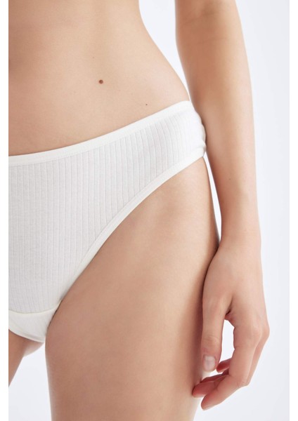 Ribana 3'lü Paketli Basic Düz Brazilian Slip Külot-Fall in Love A3474AX24SM