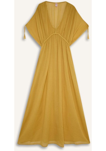 Regular Fit Pamuklu Plaj Elbisesi-Fall in Love B7516AX24SM