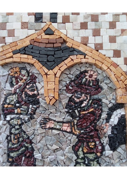 Tarihi Istanbul Mozaik Taş Tablo