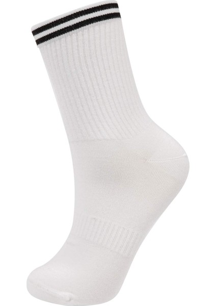 Kadın 2'li Bambu Soket Çember Desenli Çorap C0824AXNS