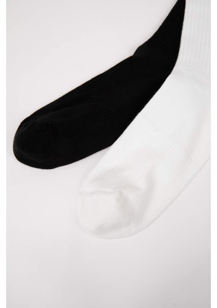 Kadın 2'li Bambu Soket Çember Desenli Çorap C0824AXNS