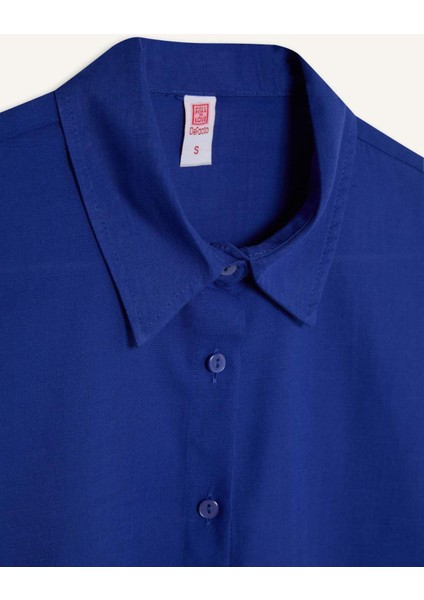 Regular Fit Pamuklu Plaj Gömleği-Fall in Love W8241AZ24SM