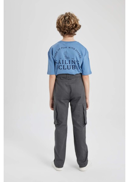 Erkek Çocuk Kargo Fit Standart Paça Twill Pantolon B7162A824SP