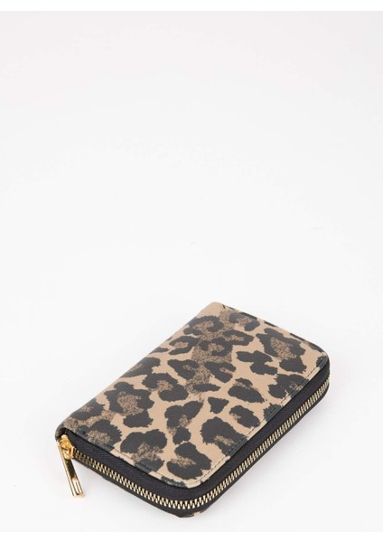 Kadın Leopar Desenli Suni Deri Cüzdan C0885AXNS
