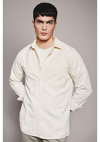 Regular Fit Polo Yaka Pamuklu Uzun Kollu Gömlek B4140AX24SP