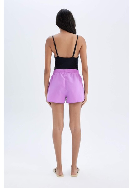 Regular Fit Deniz Şortu-Fall in Love B7210AX24SM