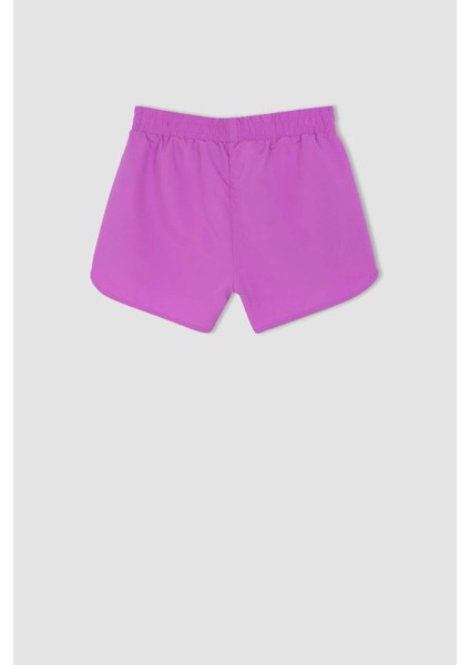 Regular Fit Deniz Şortu-Fall in Love B7210AX24SM