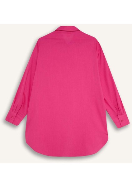 Regular Fit Pamuklu Plaj Gömleği-Fall in Love W8241AZ24SM