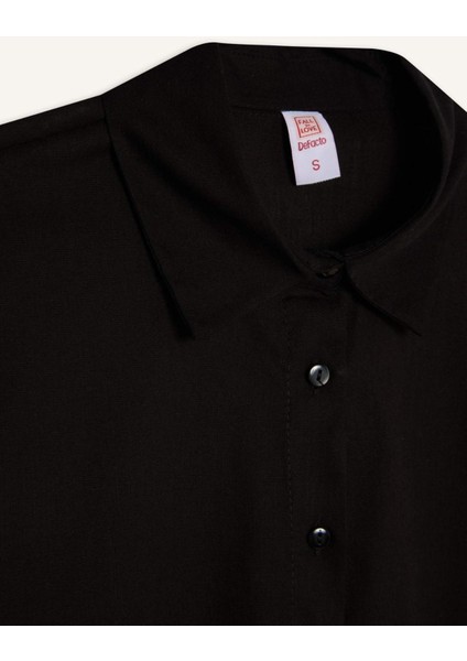 Regular Fit Pamuklu Plaj Gömleği-Fall in Love W8241AZ24SM