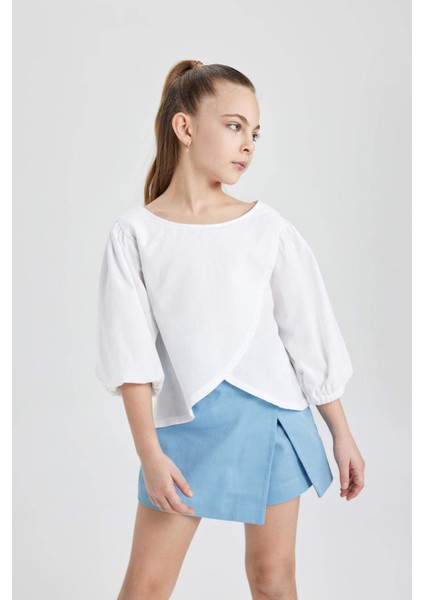 Kız Çocuk Yarım Kollu Bluz C1086A824SP