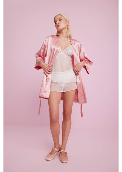 Bridal Dantel Beyaz Askılı Pijama Üstü-Fall in Love B0208AX24SP