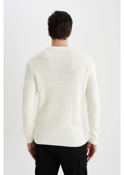 Standart Fit Normal Kesim Bisiklet Yaka Triko Kazak C0048AX24AU