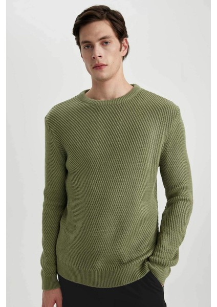 Standart Fit Normal Kesim Bisiklet Yaka Triko Kazak C0048AX24AU