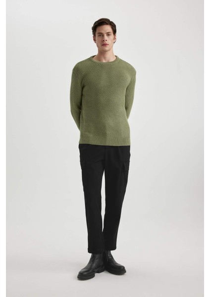 Standart Fit Normal Kesim Bisiklet Yaka Triko Kazak C0048AX24AU