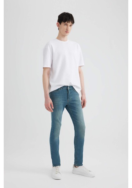 Super Skinny Ekstra Dar Kalıp Normal Bel Ekstra Dar Paça Jean Pantolon R8760AZ24SP